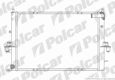 Polcar 637508-1 - Радіатор, охолодження двигуна autocars.com.ua