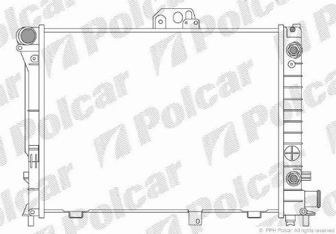 Polcar 652008-4 - Радиатор, охлаждение двигателя avtokuzovplus.com.ua