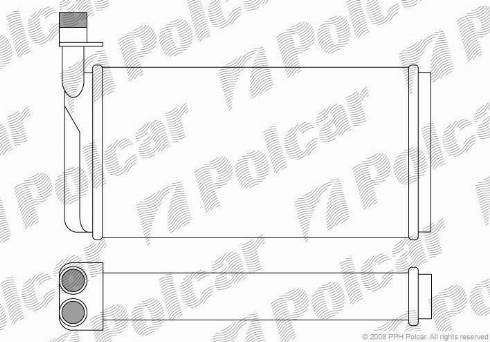 Polcar 6521N82 - Теплообмінник, опалення салону autocars.com.ua