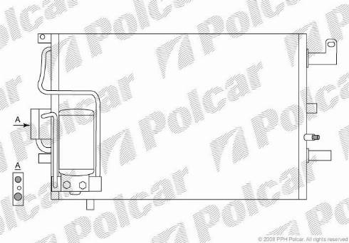 Polcar 6522K8C1 - Конденсатор кондиционера avtokuzovplus.com.ua