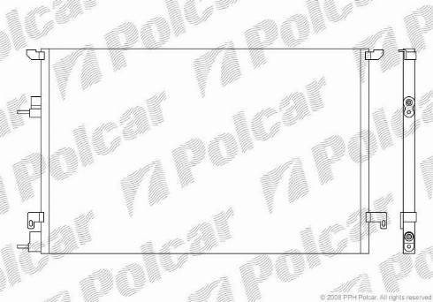 Polcar 6522K8C3 - Конденсатор, кондиціонер autocars.com.ua
