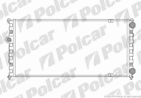 Polcar 671308-4 - Радіатор охолодження VW Caddy 1.9D 1Y 96-04 autocars.com.ua
