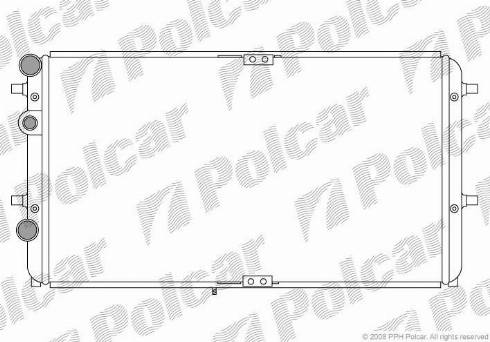 Polcar 6716082X - Радіатор, охолодження двигуна autocars.com.ua