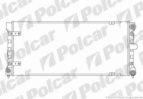 Polcar 672008-1 - Радиатор, охлаждение двигателя avtokuzovplus.com.ua