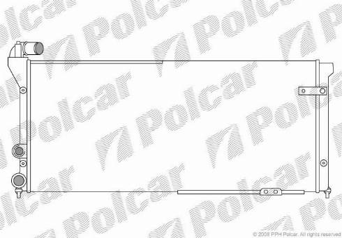 Polcar 6720086X - Радиатор, охлаждение двигателя avtokuzovplus.com.ua