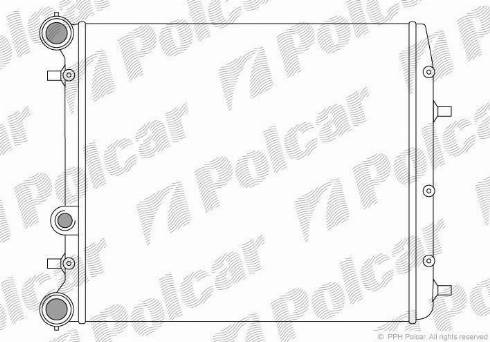 Polcar 691308A1 - Радіатор охолодження Skoda Fabia 99- 1.4 Benz. autocars.com.ua