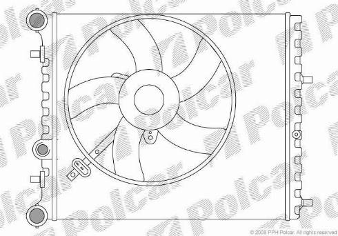 Polcar 6913084X - Радіатор, охолодження двигуна autocars.com.ua