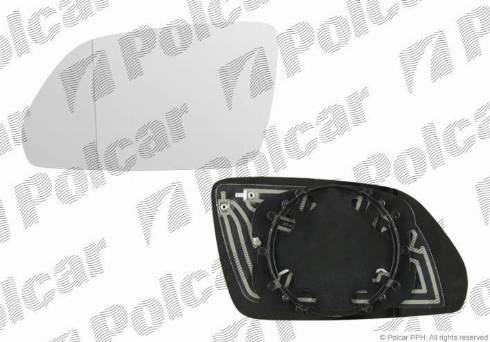 Polcar 6922546E - Скло дзеркала зовн. лів Skoda Octavia 04- -VW Polo 05- autocars.com.ua