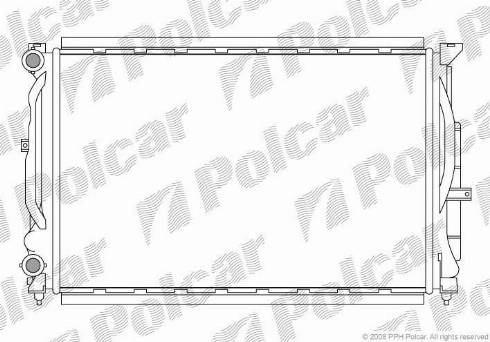 Polcar 692508-1 - Радіатор, охолодження двигуна autocars.com.ua