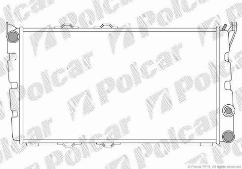 Polcar 698008-1 - Радіатор, охолодження двигуна autocars.com.ua