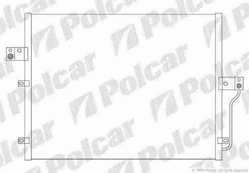 Polcar 7110K8C1 - Конденсатор, кондиціонер autocars.com.ua