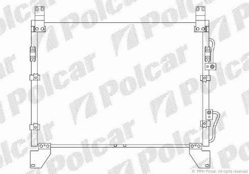 Polcar 7116K8C1 - Конденсатор кондиционера avtokuzovplus.com.ua