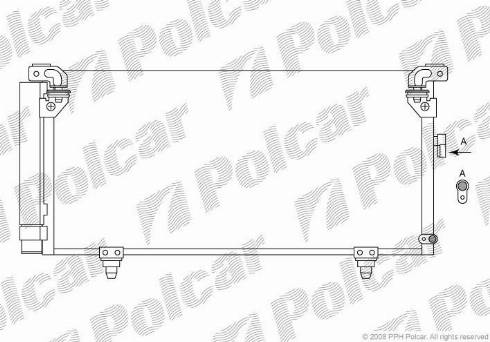 Polcar 7208K8C2 - Конденсатор, кондиціонер autocars.com.ua