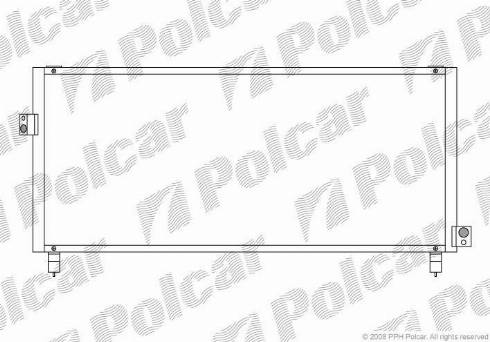 Polcar 7211K8C1 - Конденсатор, кондиціонер autocars.com.ua