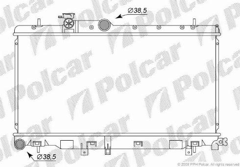 Polcar 7213081K - Радіатор, охолодження двигуна autocars.com.ua