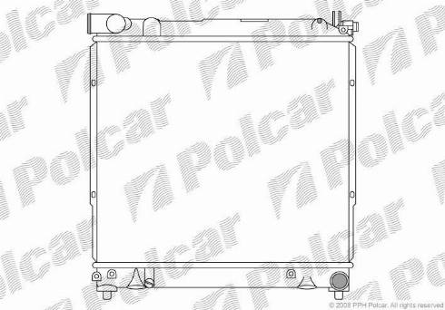 Polcar 740808-3 - Радіатор, охолодження двигуна autocars.com.ua