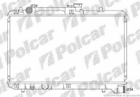 Polcar 7412083K - Радіатор, охолодження двигуна autocars.com.ua