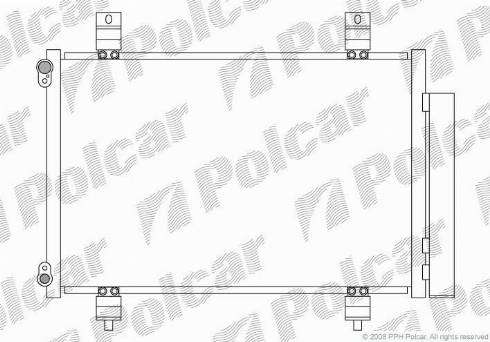 Polcar 7423K8C1 - Конденсатор, кондиціонер autocars.com.ua