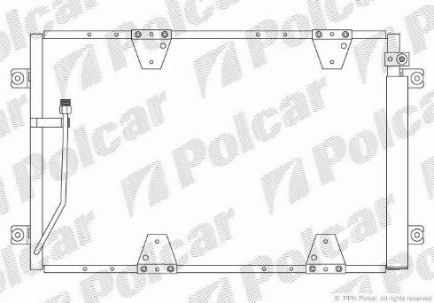 Polcar 7424K8C4 - Конденсатор, кондиціонер autocars.com.ua