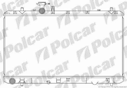 Polcar 743508-1 - Радіатор, охолодження двигуна autocars.com.ua