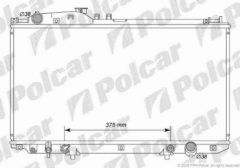 Polcar 8021082K - Радіатор, охолодження двигуна autocars.com.ua