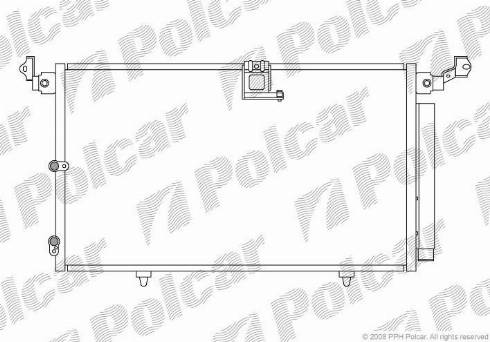 Polcar 8060K8C1 - Конденсатор, кондиціонер autocars.com.ua