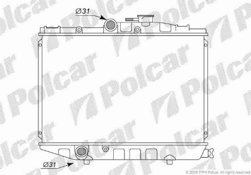 Polcar 8100082K - Радіатор, охолодження двигуна autocars.com.ua