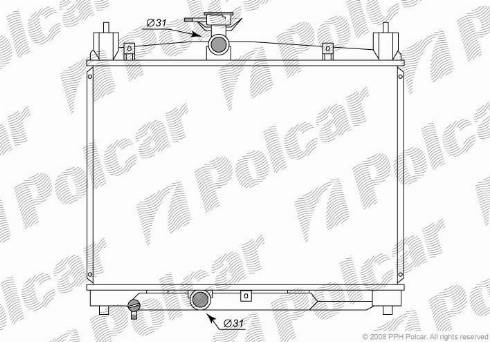 Polcar 8103081X - Радіатор, охолодження двигуна autocars.com.ua