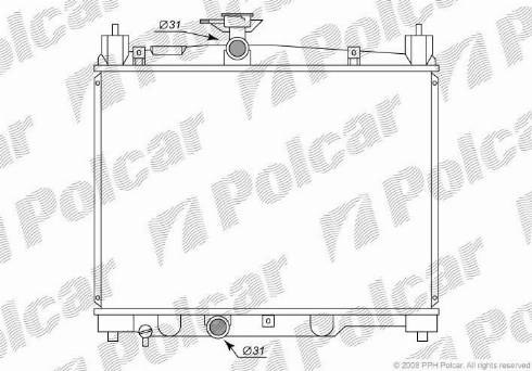 Polcar 810308-1 - Радіатор, охолодження двигуна autocars.com.ua