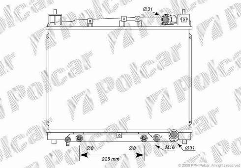 Polcar 8103084K - Радіатор, охолодження двигуна autocars.com.ua