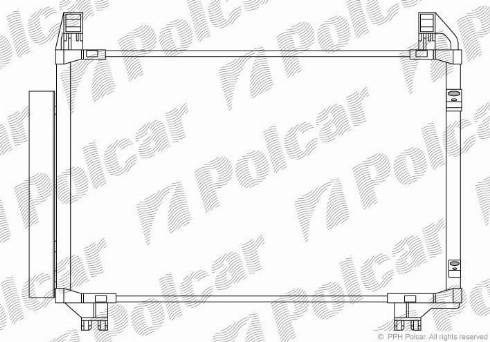 Polcar 8105K8C1 - Конденсатор, кондиціонер autocars.com.ua