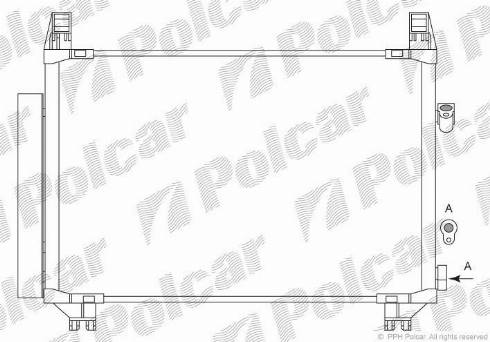Polcar 8105K8C3 - Конденсатор, кондиціонер autocars.com.ua