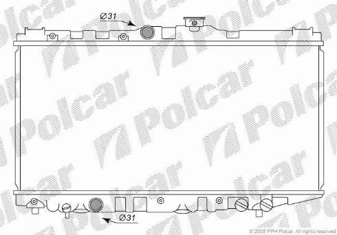 Polcar 810908-2 - Радіатор, охолодження двигуна autocars.com.ua