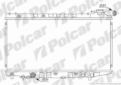 Polcar 8109085K - Радіатор, охолодження двигуна autocars.com.ua