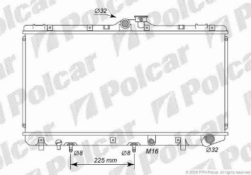 Polcar 811008-4 - Радіатор, охолодження двигуна autocars.com.ua