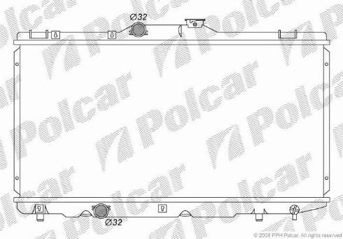 Polcar 811008-5 - Радіатор, охолодження двигуна autocars.com.ua
