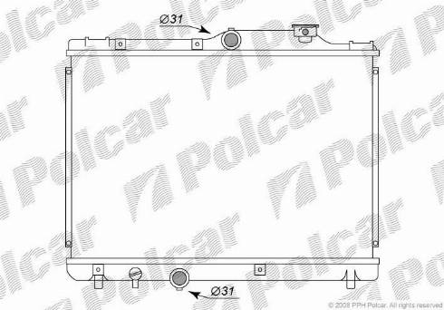 Polcar 811108-2 - Радіатор, охолодження двигуна autocars.com.ua