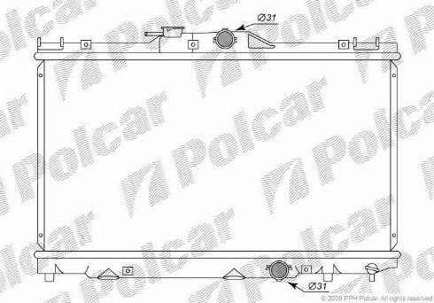 Polcar 8112081K - Радіатор, охолодження двигуна autocars.com.ua