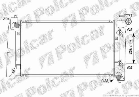 Polcar 8113083K - Радіатор, охолодження двигуна autocars.com.ua