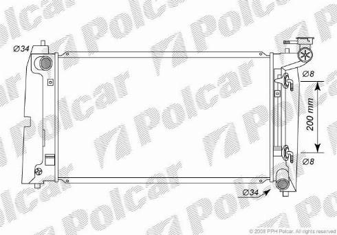 Polcar 811308-3 - Радіатор, охолодження двигуна autocars.com.ua