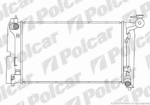 Polcar 811308-4 - Радіатор, охолодження двигуна autocars.com.ua