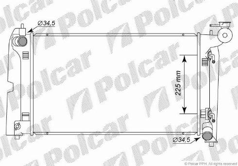 Polcar 811308-5 - Радіатор, охолодження двигуна autocars.com.ua