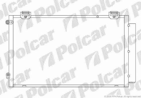 Polcar 8114K8C1 - Конденсатор, кондиціонер autocars.com.ua