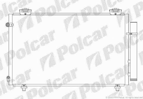 Polcar 8114K8C3 - Конденсатор, кондиціонер autocars.com.ua