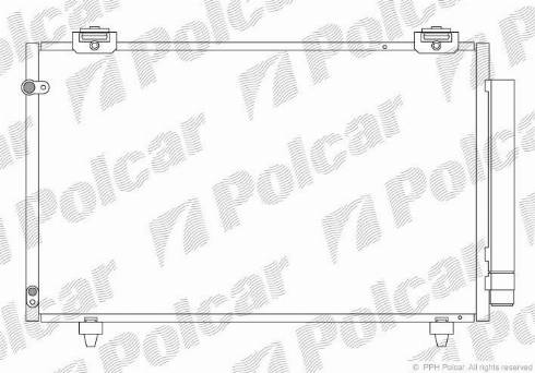 Polcar 8115K8C1 - Конденсатор, кондиціонер autocars.com.ua