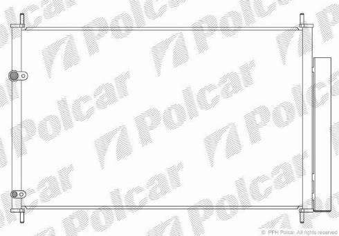 Polcar 8116K8C2 - Конденсатор, кондиціонер autocars.com.ua