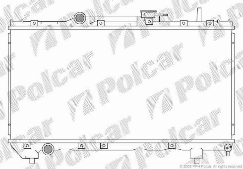 Polcar 812208-1 - Радіатор, охолодження двигуна autocars.com.ua