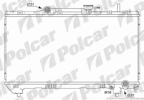 Polcar 8122082K - Радіатор, охолодження двигуна autocars.com.ua