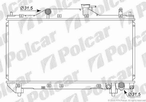 Polcar 8124081K - Радіатор, охолодження двигуна autocars.com.ua