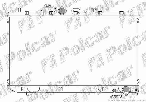 Polcar 8124084K - Радіатор, охолодження двигуна autocars.com.ua